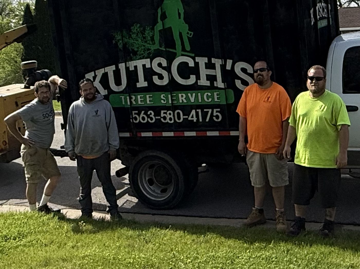 The Kutsch Tree Service crew - Durango, Iowa